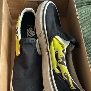 Vans Kids Flames Graphic Slip-Ons